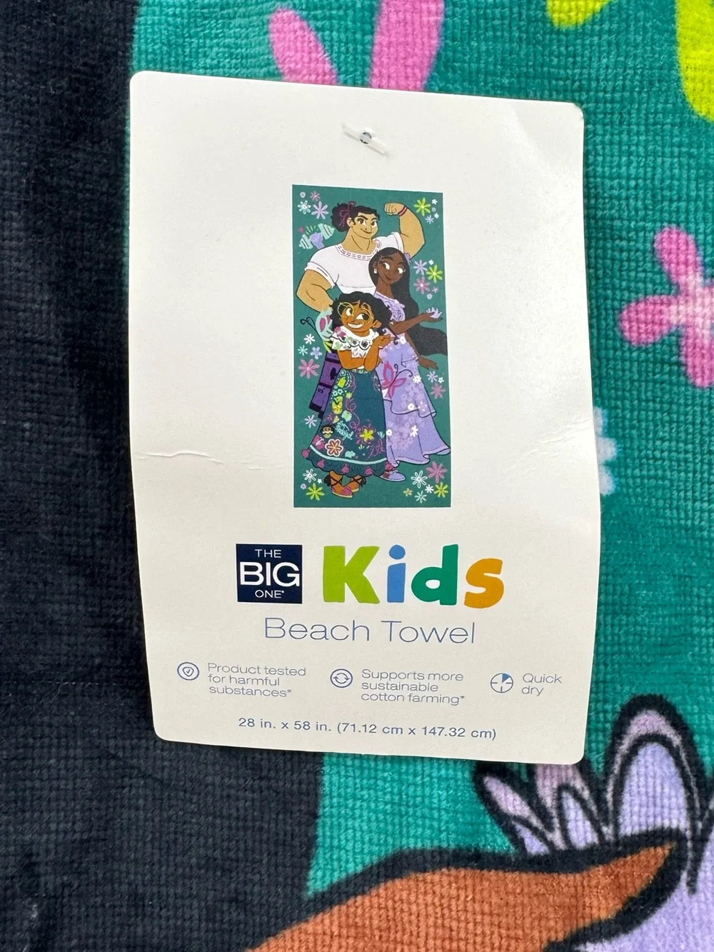 NWT Disney Encanto Kids Big Beach Towel 28”x58” Mirabel, Luisa & Isabela